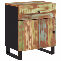 vidaXL Bedside Cabinet Bed Table Side Table Telephone Stand Bedroom Nightstand - multicolour - Additional view 9