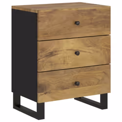 vidaXL Bedside Cabinet Bed Table Side Table Telephone Stand Bedroom Nightstand - honey brown - Additional view 10