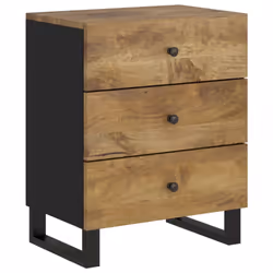 vidaXL Bedside Cabinet Bed Table Side Table Telephone Stand Bedroom Nightstand - honey brown - Additional view 8