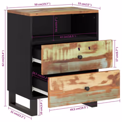 VidaXL 350666 nightstand/bedside table - Additional view 8