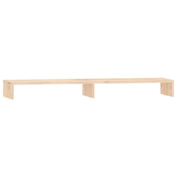 vidaXL Solid Wood Pine Monitor Stand Multi Colours 100x27x10 cm/50x27x10 cm - Brown, 100 x 27 x 10 cm