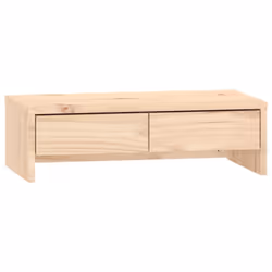 vidaXL Solid Wood Pine Monitor Stand Multi Colours 100x27x15 cm/50x27x15 cm - Brown, 50 x 27 x 15 cm