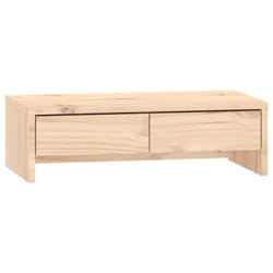 vidaXL Solid Wood Pine Monitor Stand Multi Colours 100x27x15 cm/50x27x15 cm - Brown, 50 x 27 x 15 cm