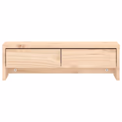 vidaXL Solid Wood Pine Monitor Stand Multi Colours 100x27x15 cm/50x27x15 cm - Brown, 50 x 27 x 15 cm - Additional view 4