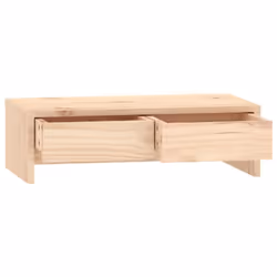 vidaXL Solid Wood Pine Monitor Stand Multi Colours 100x27x15 cm/50x27x15 cm - Brown, 50 x 27 x 15 cm - Additional view 5