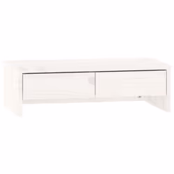 vidaXL Solid Wood Pine Monitor Stand Multi Colours 100x27x15 cm/50x27x15 cm - White, 50 x 27 x 15 cm