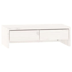 vidaXL Solid Wood Pine Monitor Stand Multi Colours 100x27x15 cm/50x27x15 cm - White, 50 x 27 x 15 cm
