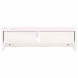 vidaXL Solid Wood Pine Monitor Stand Multi Colours 100x27x15 cm/50x27x15 cm - White, 50 x 27 x 15 cm - Additional view 4