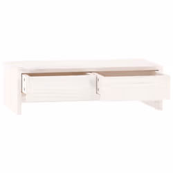 vidaXL Solid Wood Pine Monitor Stand Multi Colours 100x27x15 cm/50x27x15 cm - White, 50 x 27 x 15 cm - Additional view 5