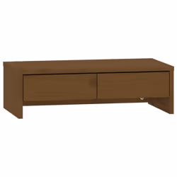 vidaXL Solid Wood Pine Monitor Stand Multi Colours 100x27x15 cm/50x27x15 cm - Honey brown, 50 x 27 x 15 cm