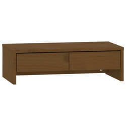 vidaXL Solid Wood Pine Monitor Stand Multi Colours 100x27x15 cm/50x27x15 cm - Honey brown, 50 x 27 x 15 cm