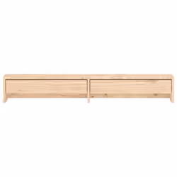 vidaXL Solid Wood Pine Monitor Stand Multi Colours 100x27x15 cm/50x27x15 cm - Brown, 100 x 27 x 15 cm - Additional view 4