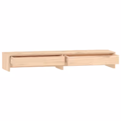 vidaXL Solid Wood Pine Monitor Stand Multi Colours 100x27x15 cm/50x27x15 cm - Brown, 100 x 27 x 15 cm - Additional view 5