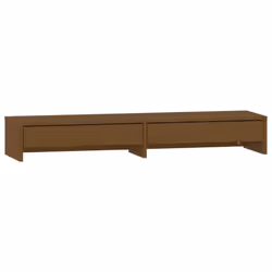 vidaXL Solid Wood Pine Monitor Stand Multi Colours 100x27x15 cm/50x27x15 cm - Honey brown, 100 x 27 x 15 cm