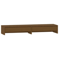 vidaXL Solid Wood Pine Monitor Stand Multi Colours 100x27x15 cm/50x27x15 cm - Honey brown, 100 x 27 x 15 cm