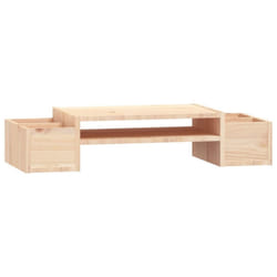 vidaXL Solid Wood Pine Monitor Stand Multi Colours 100x27.5x15cm/70x27.5x15cm - Brown