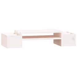 vidaXL Solid Wood Pine Monitor Stand Multi Colours 100x27.5x15cm/70x27.5x15cm - White