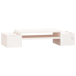 vidaXL Solid Wood Pine Monitor Stand Multi Colours 100x27.5x15cm/70x27.5x15cm - White
