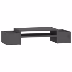 vidaXL Solid Wood Pine Monitor Stand Multi Colours 100x27.5x15cm/70x27.5x15cm - Grey