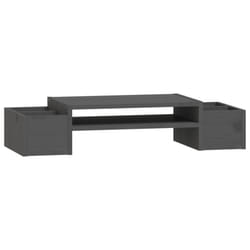 vidaXL Solid Wood Pine Monitor Stand Multi Colours 100x27.5x15cm/70x27.5x15cm - Grey