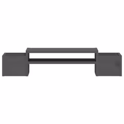vidaXL Solid Wood Pine Monitor Stand Multi Colours 100x27.5x15cm/70x27.5x15cm - Grey - Additional view 4