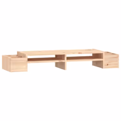 vidaXL Solid Wood Pine Monitor Stand Multi Colours 100x27.5x15cm/70x27.5x15cm - natural