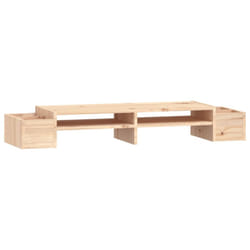 vidaXL Solid Wood Pine Monitor Stand Multi Colours 100x27.5x15cm/70x27.5x15cm - natural