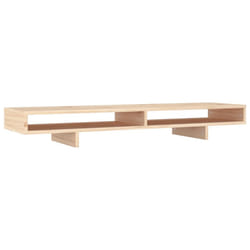 vidaXL Solid Wood Pine Monitor Stand Multi Colours 100x27x14 cm/60x27x14 cm - natural, 100 x 27 x 14 cm