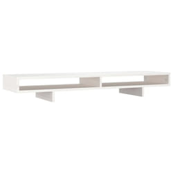 vidaXL Solid Wood Pine Monitor Stand Multi Colours 100x27x14 cm/60x27x14 cm - white, 100 x 27 x 14 cm