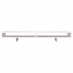vidaXL Solid Wood Pine Monitor Stand Multi Colours 100x27x14 cm/60x27x14 cm - white, 100 x 27 x 14 cm - Additional view 4