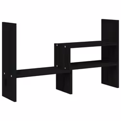 vidaXL Solid Wood Pine Monitor Stand Desktop Laptop Stand Shelf Multi Colours - black