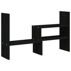 vidaXL Solid Wood Pine Monitor Stand Desktop Laptop Stand Shelf Multi Colours - black