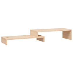 vidaXL Solid Wood Pine Monitor Stand Desktop Laptop Stand Shelf Multi Colours - natural