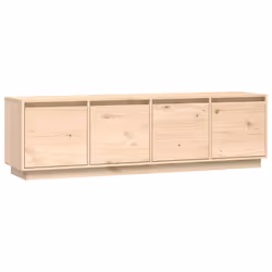vidaXL Solid Wood Pine TV Cabinet Indoor TV Console Media Unit Multi Colours - natural