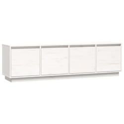 vidaXL Solid Wood Pine TV Cabinet Indoor TV Console Media Unit Multi Colours - white