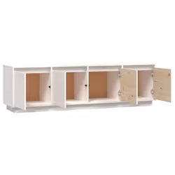 vidaXL Solid Wood Pine TV Cabinet Indoor TV Console Media Unit Multi Colours - white - Additional view 6