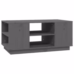vidaXL Solid Wood Pine Coffee Table Side Sofa Accent Couch Table Multi Colours - Grey