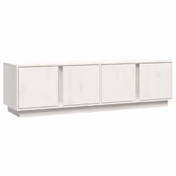 vidaXL Solid Wood Pine TV Cabinet Indoor TV Console Media Unit Multi Colours - white