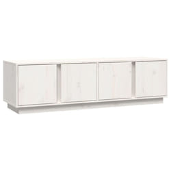 vidaXL Solid Wood Pine TV Cabinet Indoor TV Console Media Unit Multi Colours - white