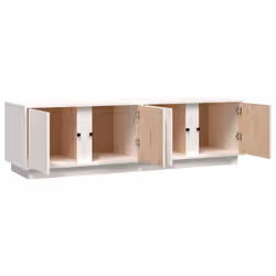 vidaXL Solid Wood Pine TV Cabinet Indoor TV Console Media Unit Multi Colours - white - Additional view 6