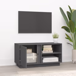 vidaXL Solid Wood Pine TV Cabinet Indoor TV Console Media Unit Multi Colours - grey