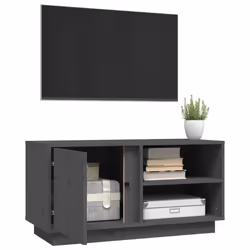 vidaXL Solid Wood Pine TV Cabinet Indoor TV Console Media Unit Multi Colours - grey - Additional view 4