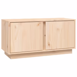 vidaXL Solid Wood Pine TV Cabinet Indoor TV Console Media Unit Multi Colours - natural