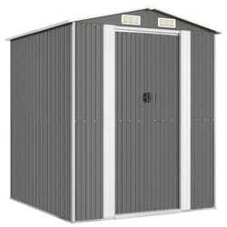 ) vidaXL Garden Shed Galvanised Steel Outdoor Tool Storage Patio Lawn Tool Shed - 192 x 191 x 223 cm (L x W x H