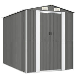 ) vidaXL Garden Shed Galvanised Steel Outdoor Tool Storage Patio Lawn Tool Shed - 192 x 274 x 223 cm (L x W x H