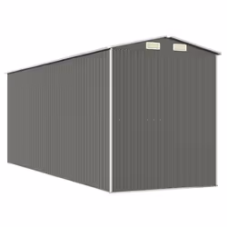) vidaXL Garden Shed Galvanised Steel Outdoor Tool Storage Patio Lawn Tool Shed - 192 x 523 x 223 cm (L x W x H - Additional view 5
