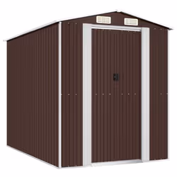 ) vidaXL Garden Shed Galvanised Steel Outdoor Tool Storage Patio Lawn Tool Shed - 192 x 274 x 223 cm (L x W x H