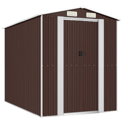 ) vidaXL Garden Shed Galvanised Steel Outdoor Tool Storage Patio Lawn Tool Shed - 192 x 274 x 223 cm (L x W x H