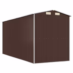 ) vidaXL Garden Shed Galvanised Steel Outdoor Tool Storage Patio Lawn Tool Shed - 192 x 440 x 223 cm (L x W x H - Additional view 5