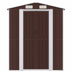 ) vidaXL Garden Shed Galvanised Steel Outdoor Tool Storage Patio Lawn Tool Shed - 192 x 689 x 223 cm (L x W x H - Additional view 2